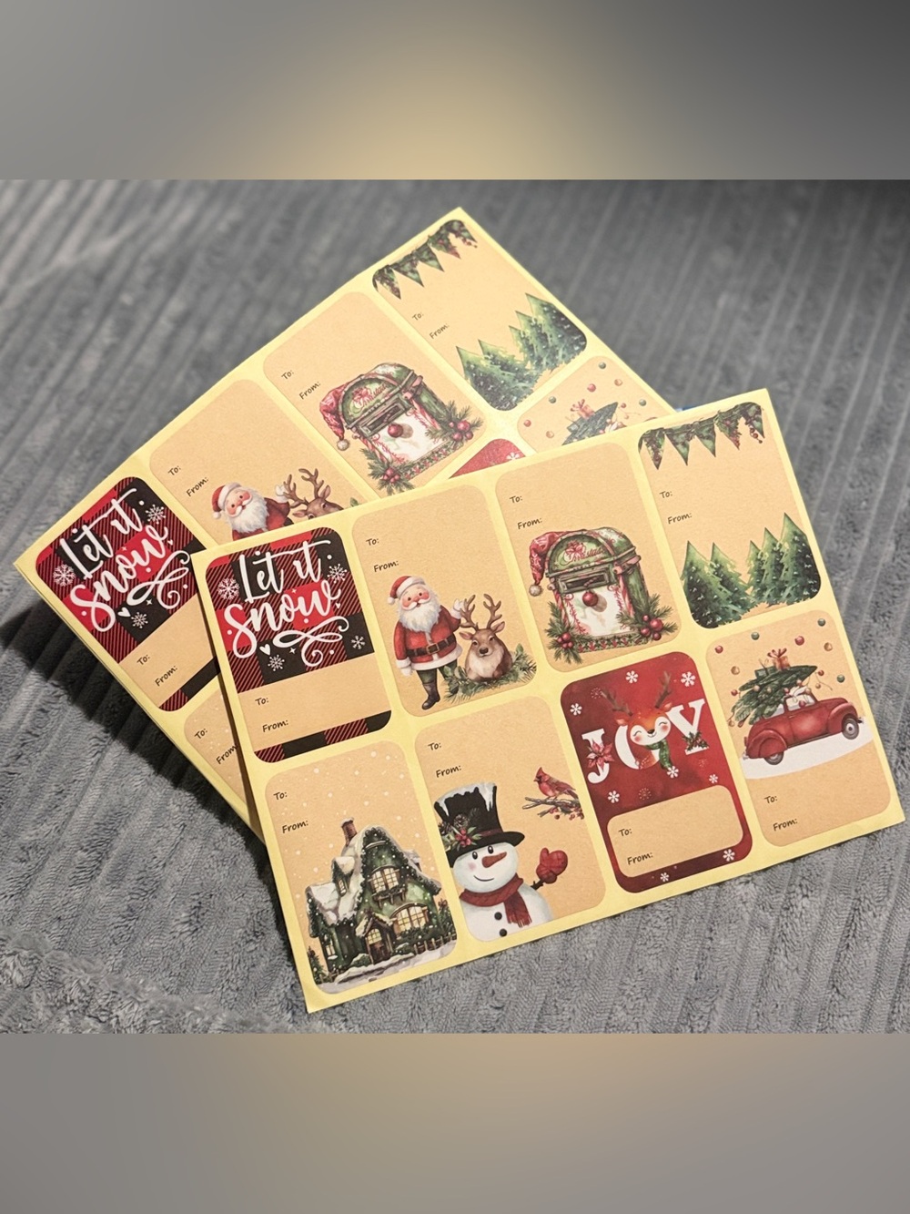 Holiday Gift Tags Stickers - Festive Christmas Designs